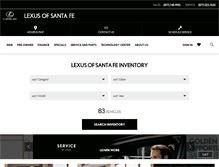 Tablet Screenshot of lexusofsantafe.com